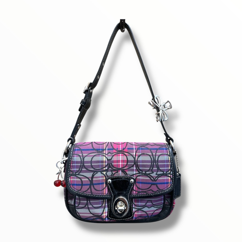 Coach vintage Y2K- Tartan Poppy Small Penny Flap bag